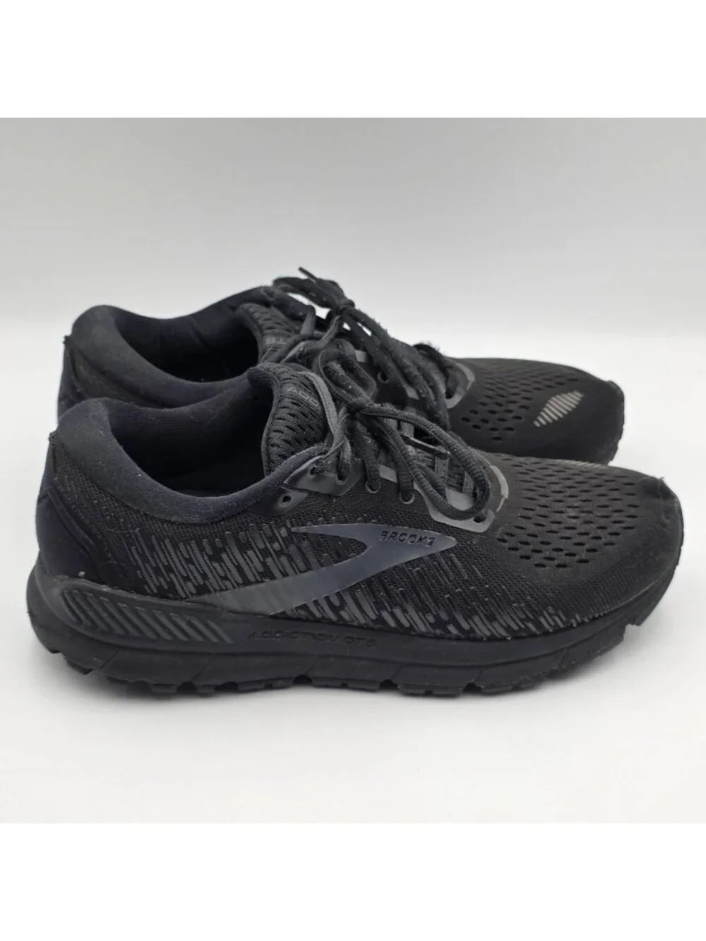 Brooks Addiction GTS 15 Mens 9.5 Black Running Walking Shoes 1103651D020